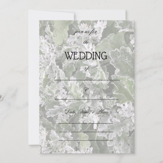 Remplir le Faire-part de mariage floral blanc (Devant)