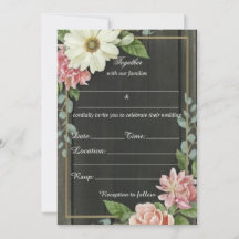Remplissez Le Faire-part de mariage Floral Rustiqu