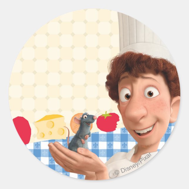 Remy and Linguine Classic Round Sticker (Front)