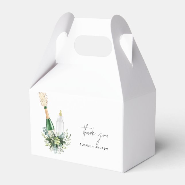 REMY Poppin Bottles Baby Shower Favor Box (Front Side)
