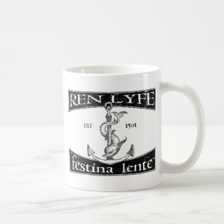 Ren Lyfe: Distressed Aldus Festina Lente Coffee Mug