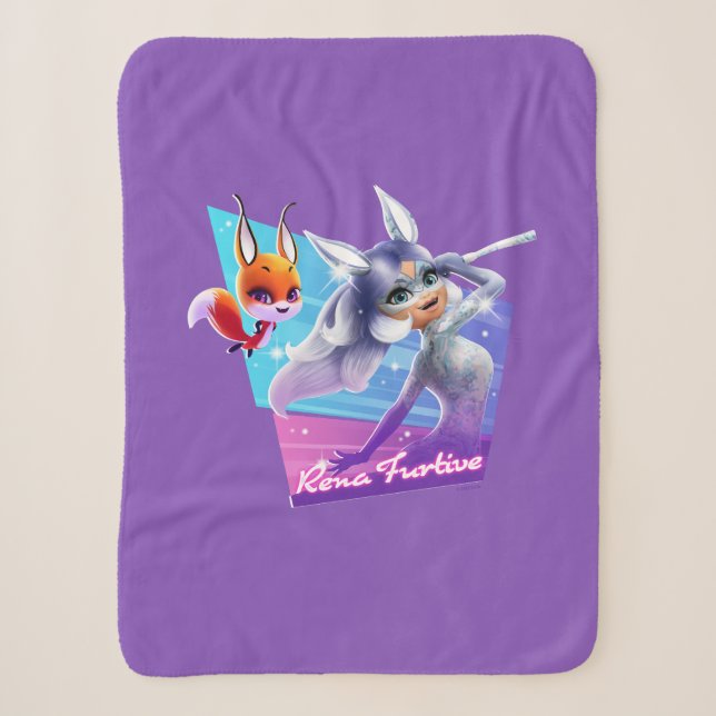 Rena Furtive Graphic Sherpa Blanket (Front)