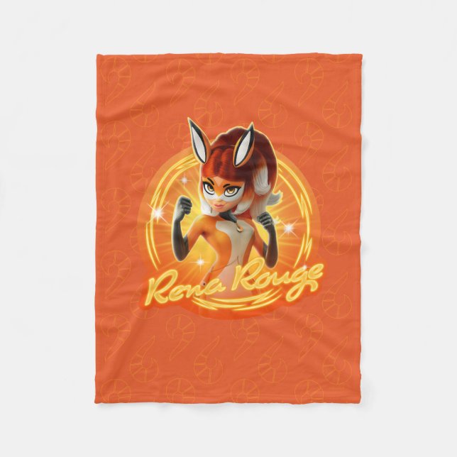 Rena Rouge Circle Badge Fleece Blanket (Front)