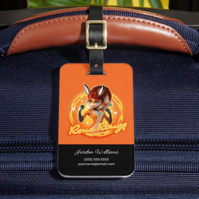 Rena Rouge Circle Badge Luggage Tag (Front Insitu 2)