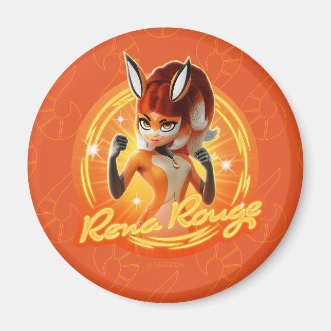 Rena Rouge Circle Badge Magnet (Front)