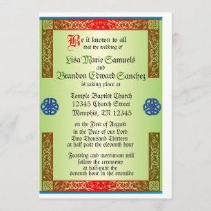 Renaisaince Medieval Wedding Invitation
