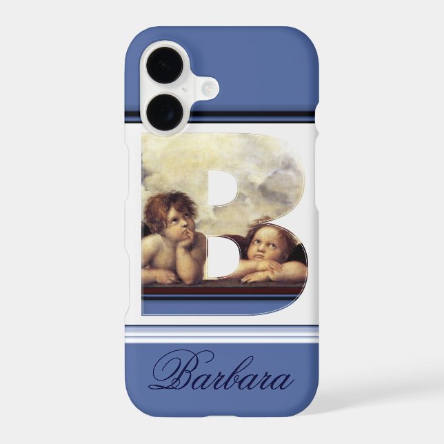 RENAISSANCE ANGEL B LETTER Winged Cherub Monogram (Back)