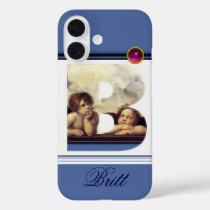RENAISSANCE ANGEL B LETTER Winged Cherub Monogram iPhone 16 Case