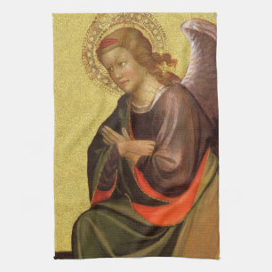 Renaissance Angel by Master of the Bambino Vispo Kitchen Towel