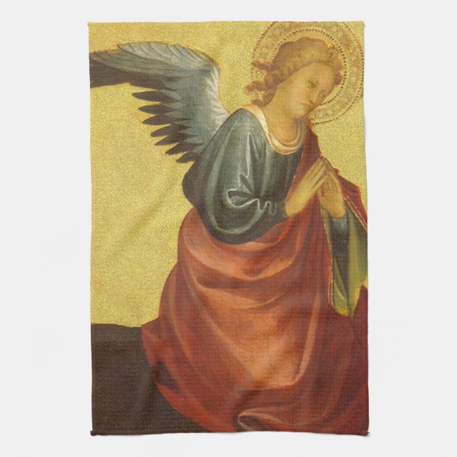Renaissance Angel by Master of the Bambino Vispo Kitchen Towel (Vertical)