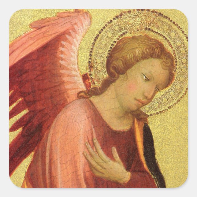 Renaissance Angel by Master of the Bambino Vispo Square Sticker (Front)
