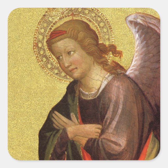 Renaissance Angel by Master of the Bambino Vispo Square Sticker (Front)
