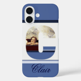 RENAISSANCE ANGEL C LETTER Winged Cherub Monogram iPhone 16 Case