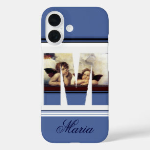 RENAISSANCE ANGEL M LETTER Winged Cherub Monogram iPhone 16 Case