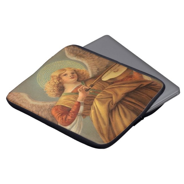 Renaissance Angel Playing Violin Melozzo da Forli Laptop Sleeve (Front Top)