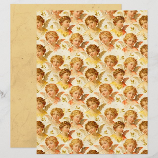Renaissance Angels Scrapbook Paper (Front/Back)