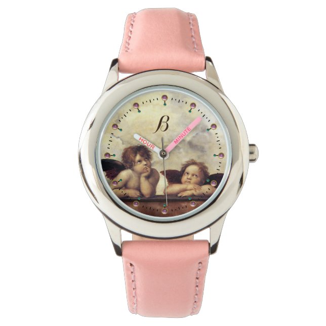 RENAISSANCE ANGELS /Winged Cherubs Monogram Watch (Front)