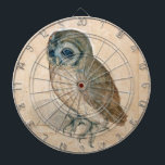 RENAISSANCE ANIMAL DRAWINGS / THE OWL DARTBOARD<br><div class="desc">Watercolor and gouache painting on paper by German Renaissance artist Albrecht Dürer 1502. Elegant monogram design easily customizable with your initials.</div>