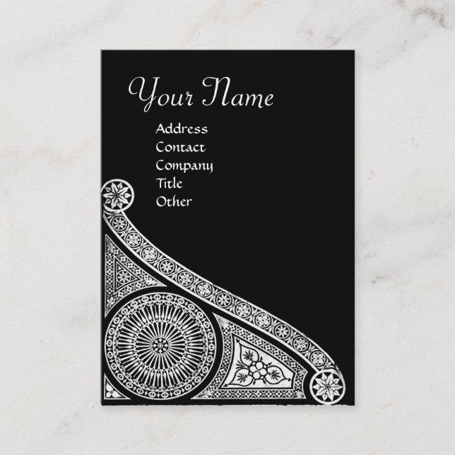 RENAISSANCE ARCHITECT,Architecture,Black and White Business Card (Front)