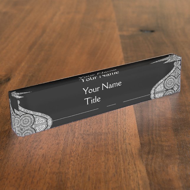 RENAISSANCE ARCHITECT,Architecture,Black White Nameplate (Side)