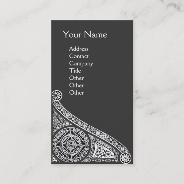 RENAISSANCE ARCHITECT/ Architecture Monogram 1 Business Card (Front)