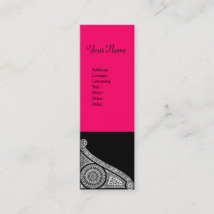 RENAISSANCE ARCHITECT Architecture,Pink Black Mini Business Card