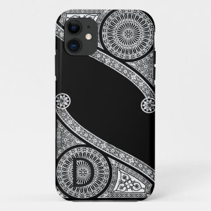 RENAISSANCE ARCHITECT Black White  Monogram iPhone 11 Case
