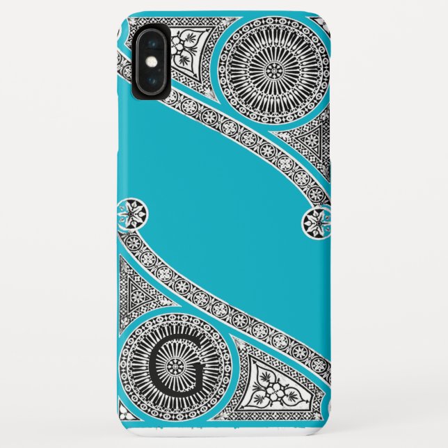 RENAISSANCE ARCHITECT Scruba Blue Monogram Case-Mate iPhone Case (Back)