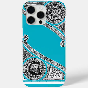 RENAISSANCE ARCHITECT Scruba Blue Monogram iPhone 15 Pro Max Case