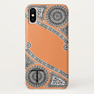 RENAISSANCE ARCHITECT Tangerine Orange Monogram iPhone X Case