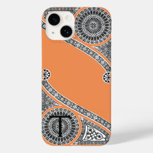 RENAISSANCE ARCHITECT Tangerine Orange Monogram Case-Mate iPhone 14 Case