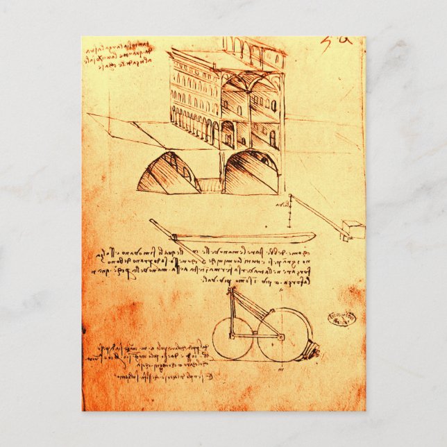 RENAISSANCE ARCHITECTURE ,Antique Parchment Postcard (Front)