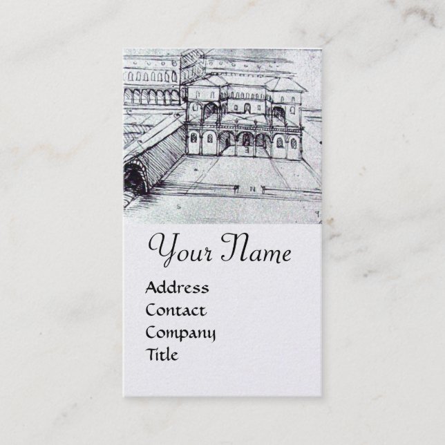 RENAISSANCE ARCHITECTURE,ARCHITECT,ENGINEER, Gold Business Card (Front)