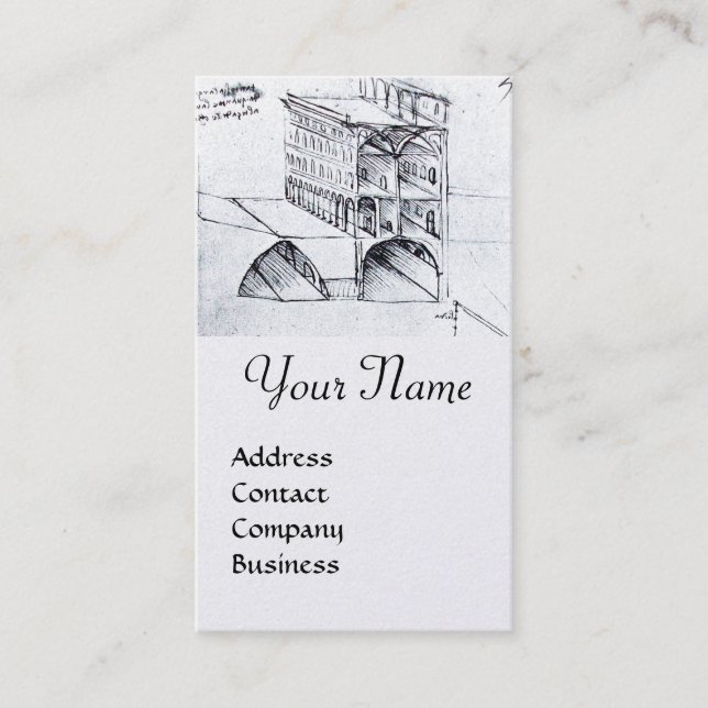 RENAISSANCE ARCHITECTURE,ARCHITECT,ENGINEER,Pearl Business Card (Front)
