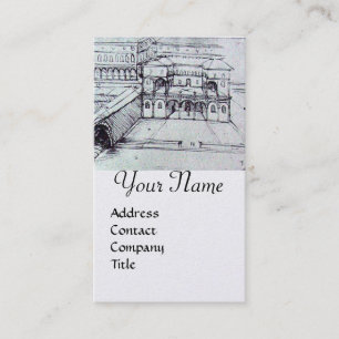 RENAISSANCE ARCHITECTURE,ARCHITECT,ENGINEER,Silver Business Card