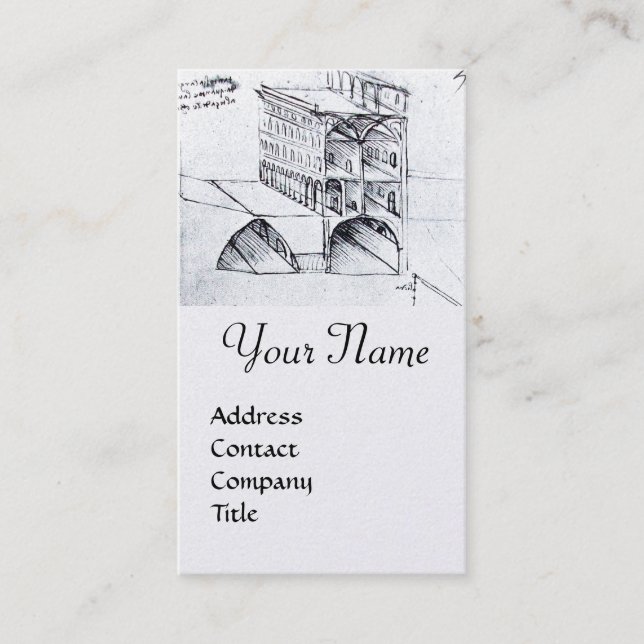 RENAISSANCE ARCHITECTURE,ARCHITECT,ENGINEER,Silver Business Card (Front)