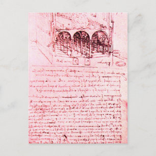 RENAISSANCE ARCHITECTURE ,Pink Postcard