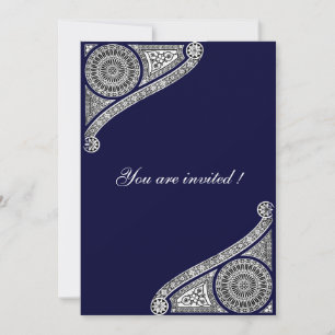 RENAISSANCE ,blue Invitation
