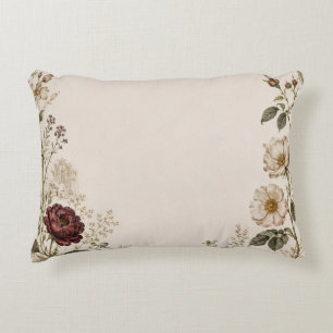 Renaissance Botanical Wedding Invitation Accent Pillow
