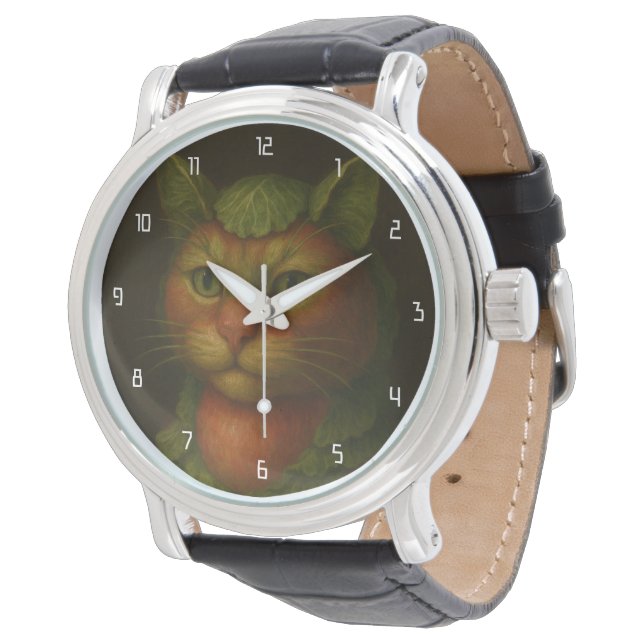 Renaissance Cat Portrait Watch (Angled)