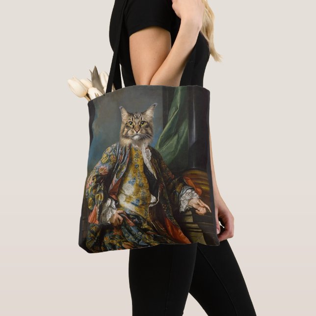 RENAISSANCE CAT SHOULDER TOTE (Close Up)
