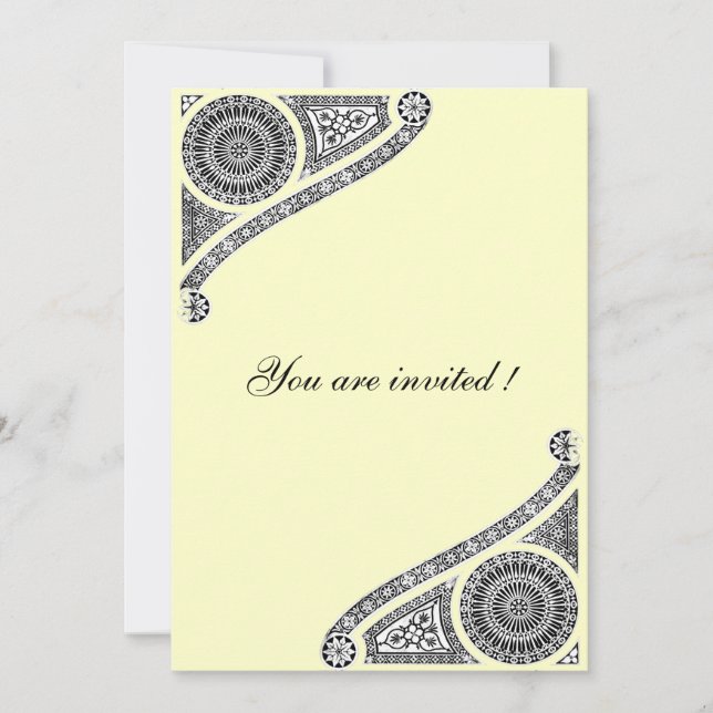 RENAISSANCE ,cream Invitation (Front)