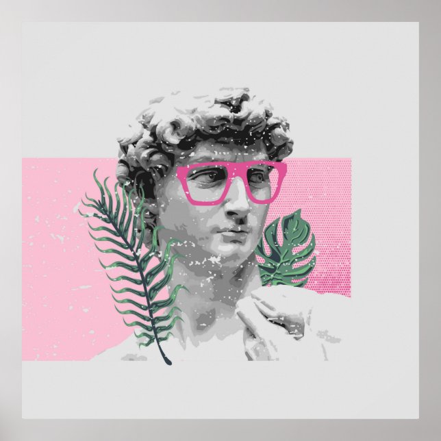 renaissance david sculpture stylish t-shirt and ap poster (Front)