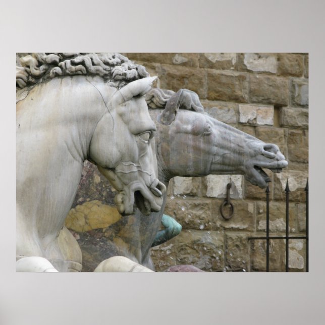 Renaissance Equestrian Statue of horses Poster (Front)