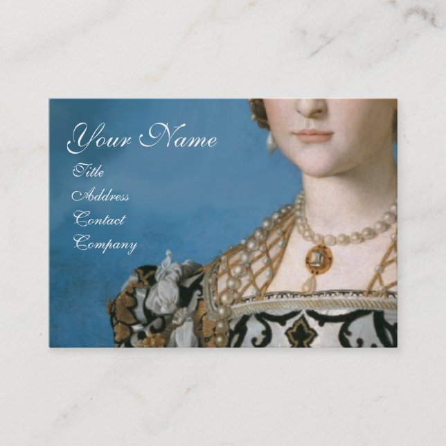 RENAISSANCE FASHION JEWELRY COSTUME DESIGNER BUSINESS CARD (Front)
