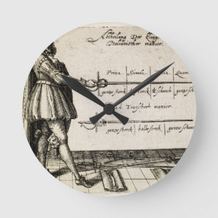 Renaissance Fencing Round Clock