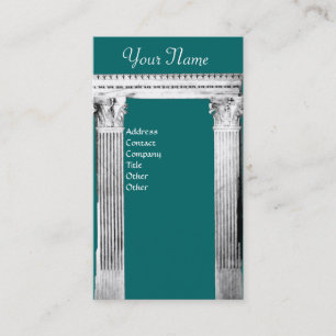 RENAISSANCE GATE Classic Architecture Blue Green Business Card