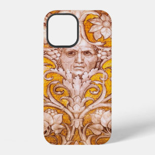 RENAISSANCE GROTESQUE FACE WITH GOLD WHITE FLORAL iPhone 12 CASE