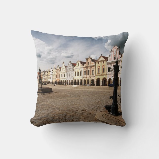 Renaissance Houses Throw Pillow (Front)