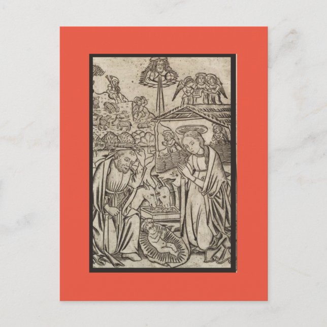 RENAISSANCE IMPRIMER LA CARTE DE NOËL DE NATIVITÉ (Devant)